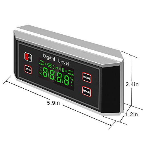 EOUTIL Digital Angle Finder - Magnetic Protractor For Woodworking & Metalworking