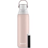 Brita Stainless Steel Water Filter Bottle, 20 oz, Rose
