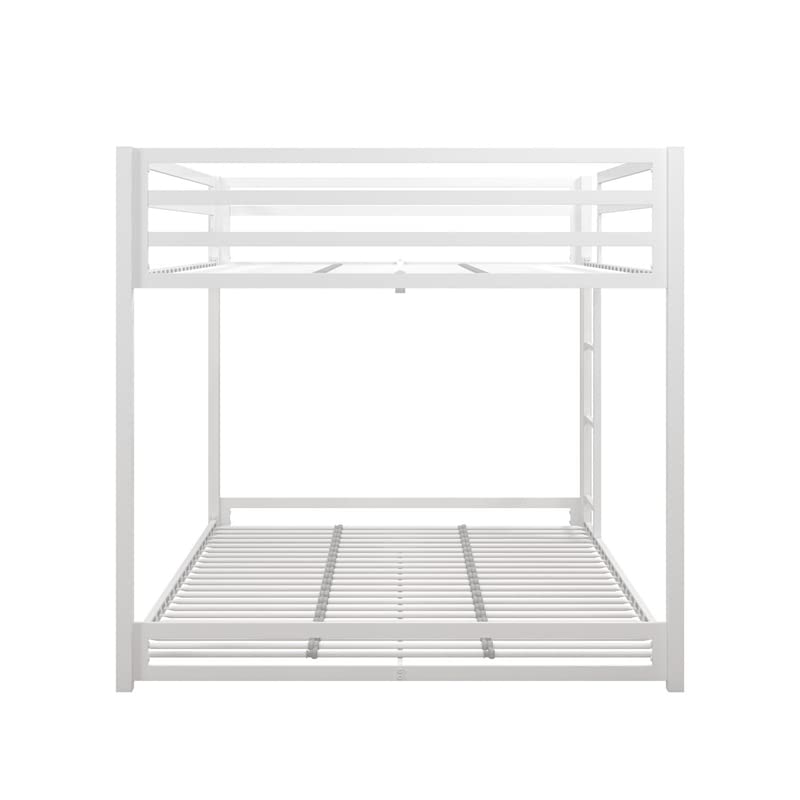 DHP Miles Metal Bunk Bed, White, Full/Full Pricepulse