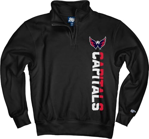 Blue 84 Washington Capitals NHL Officially Licensed Quarter Zip Sweatshirt Outl…