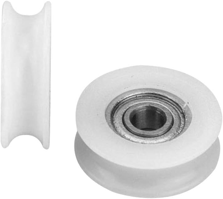 Roue De Guidage En Nylon Avec Vis - Poulie à Tube Rond, Forme U Pour Système De Rails Ou Câbles