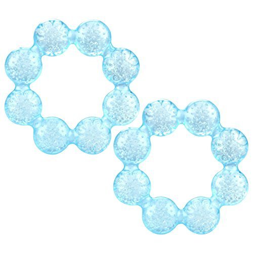Nuby IcyBite Soother Ring Teether, 2 Count (Blue)