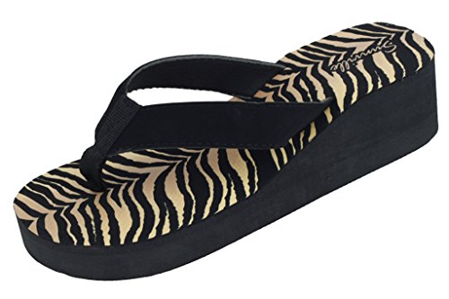 Women's Animal Print Platform Wedge Sandals