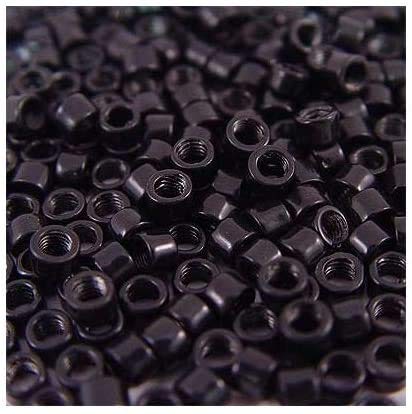 1000 Pcs 5mm Micro Ring Micro Beads Linkies For I Tip And Bonded Hair Extensions (Black)
