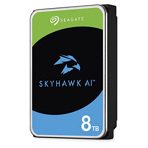 Photo 1 of Seagate Skyhawk AI 8TB Video Internal Hard Drive HDD – 3.5 Inch SATA 6Gb/s 256MB Cache for DVR NVR Security Camera System with in-house Rescue Services (ST8000VEZ01)