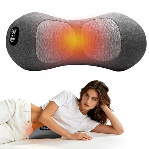 3 in 1 Back Massager, 135° Golden Curvature, Spinal Traction Therapeutic Heat & Vibration Massage, Therapeutic Heat Vibration, Relieve Sciatica, Back Pain