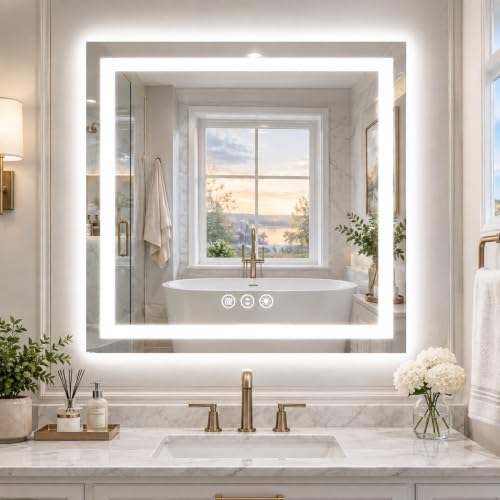 Miskerm Inch Lighted Bathroom Mirror
