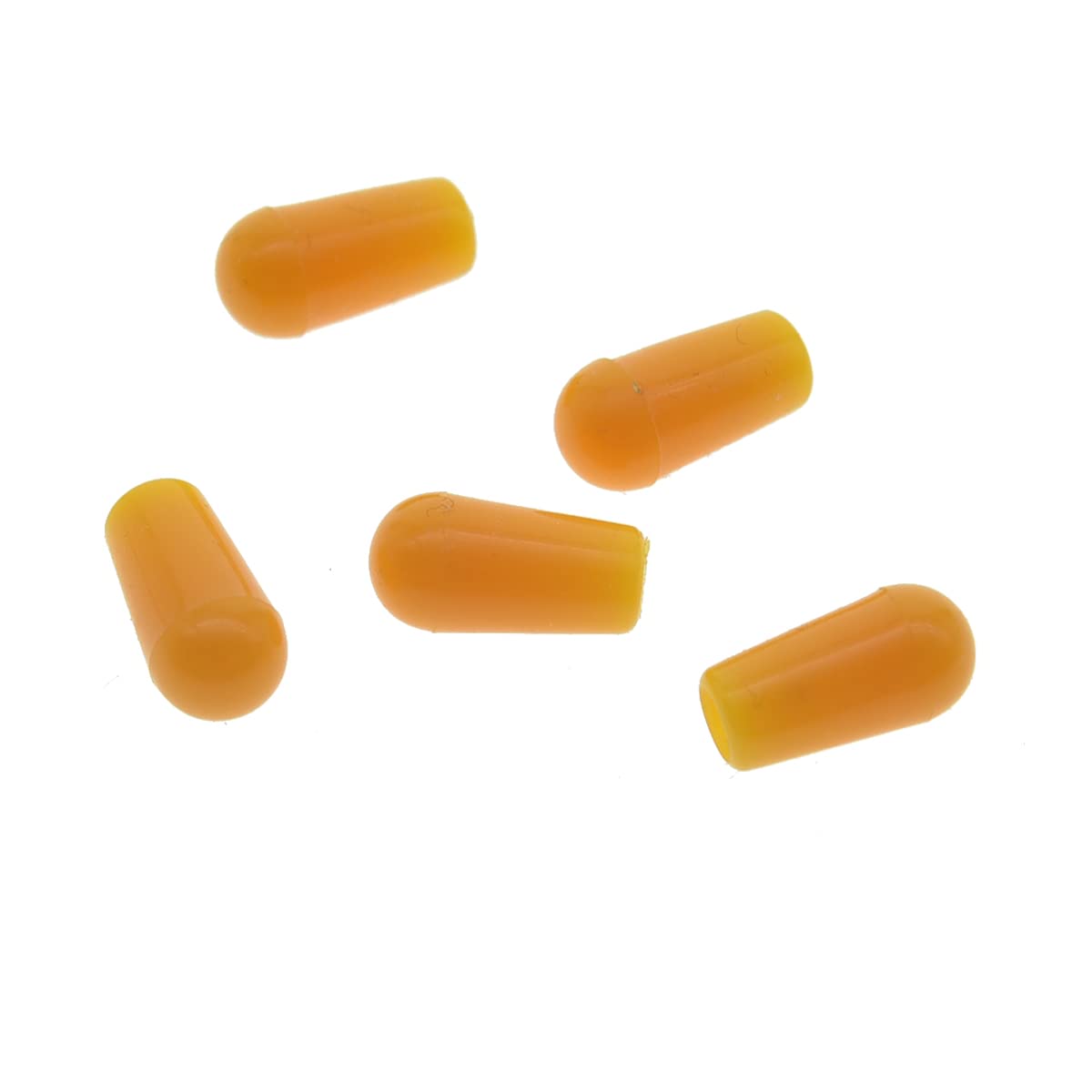 KAISH Plastic 5-Pack American Thread 3 Way Toggle Switch Tip Switch Knob Cap for Les Paul with Switchcraft Switch Amber