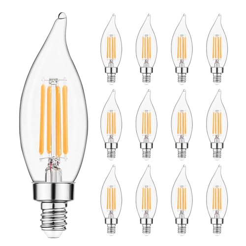 Sigalux E12 Candelabra Bulb 60 watt Equivalent, Dimmable LED E12 Bulb 2700K War…