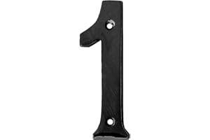 A10SHOP Motif 4-Inch Solid Brass-Black Satin Finish, Mailbox Numbers Address Sign Home Numeral for Outdoor Decor, House Numbers For Outside (Number 1)