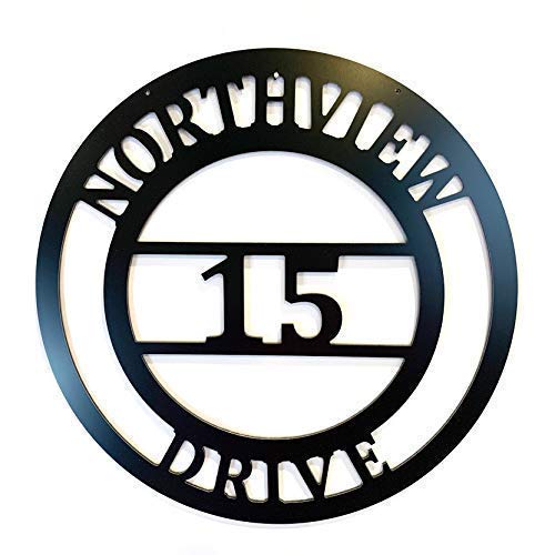 House Address Plaque with Street Name Custom Yard Sign Lamp Post Street