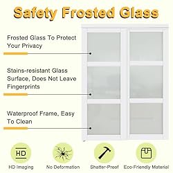 AINLARRY Bypass Glass Sliding Closet Door