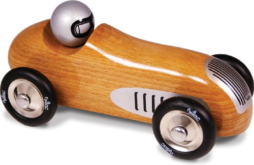 Vilac Old Fashioned Sports Car Toy, Natural Wood