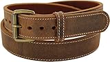 Rustic Brown Stitched Water Buffalo Steel Core Gun