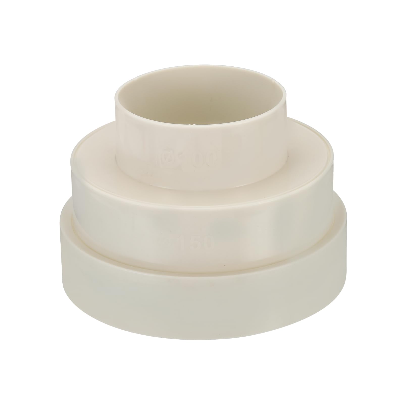 PATIKIL 6.5" to 6" to 4" Duct Reducer, Duct Connector Ducting Inline Adapter Increaser ABS Plastic Vent for HVAC Heating Cooling Air Ventilation