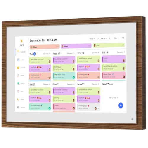 10.1 Inch Digital Calendar Chore Chart with Touchscreen - Full HD Interactive Display, Wall & Desk Mountable Family Planner, to-Do List & Meal Planner, Digital Picture Frame Gifts for Women Mom
