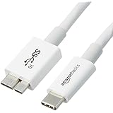 AmazonBasics USB Type-C to Micro-B 3.1 Gen2 Cable - 3 Feet  (0.9 Meters) - White
