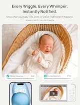 Dr.Care VistaView Smart WiFi Baby Monitor 5" HD 1080P 2K Camera App Control view 3