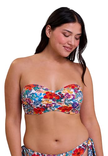 Sans Complexe Top de Bikini Curaçao para Mujer, Multicolor Tropical Print, 85D