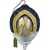 Ne'Qwa Art 7211102 Peace On Earth Golden Angel Hand-Painted, White