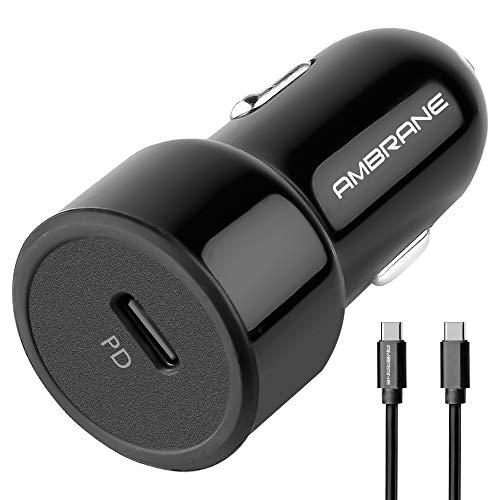 Ambrane 20W Fast Charging Type C Car Charger with Power Delivery (PD) Technology + Free Type C Cable (ACC83 Pro, Black) Ambrane 20W Fast Charging Type C Car Charger with Power Delivery (PD) Technology + Free Type C Cable (ACC83 Pro, Black)