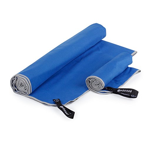 HOEAAS Microfiber Sport Travel Towel Set(SizeS, M, L, XL, XXL) Quick