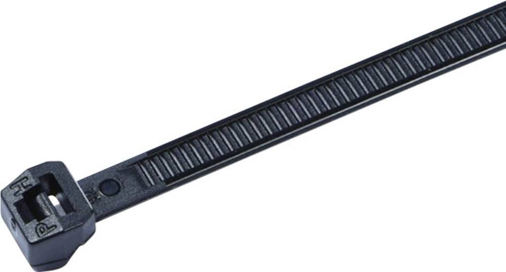 HELLERMANNTYTON Hellermann Tyton 118-04700 Polyamide Black 100 Pieces (S) Cable Ties - Satellite Receiver (10 cm, 2.5 mm, 1 mm, Pack of 100 (S))