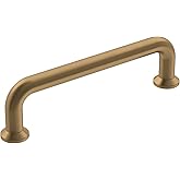 Amerock 3-3/4" Factor Champagne Bronze Drawer Pull | 3-3/4 inch (96mm) Center-to-Center Mounting Distance and 4-5/16 inches Overall Length, Durable Zinc Cabinet Hardware