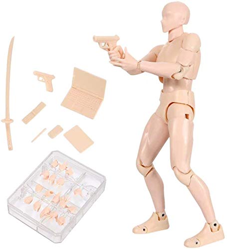 AXXHOTHO Action Figures Body-Kun DX & Body-Chan DX PVC Figure Model Drawing for S H Figuarts with Box for Artists (Skin Colour, Male), männlich, OU2-33-1, Skin-coloured