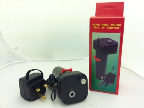 Grill King AC DC Rotisserie Motor for Cypriot BBQ 3V Adaptor Battery Mains