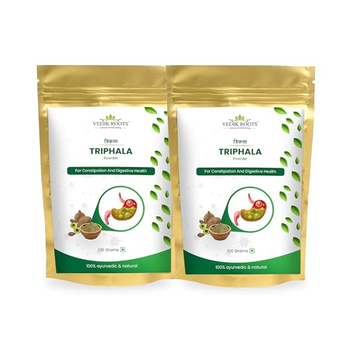 Vedikroots Bhumi Amla Powder/Churn - Organic and Pure Ingredient Extract for Healthy Liver Functioning and Digestive Strength Enriched with Essential Nutrients (200 g (Pack of 2), Triphala)