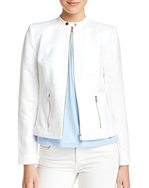 Calvin Klein Woven Zip Front Jacket
