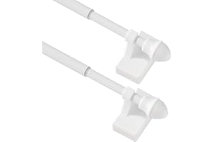 Magnetic Curtain Rods for Metal Doors，No Tools Required,Multi-Use Adjustable Appliance for Windows Iron Steel Places，16-28 In