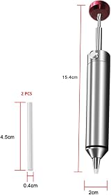 KOOLEVER Solder Sucker Desoldering Pump 2 Silicone Nozzles Aluminum Housing view 2