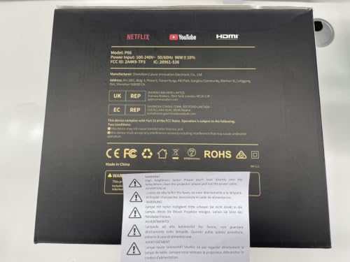 Smart Projector Google TV/360° Rotatable: 4K Projector with Auto Focus/6D Keystone Correction, 1080P Full HD WiFi6 & Bluetooth Home Cinema / Outdoor