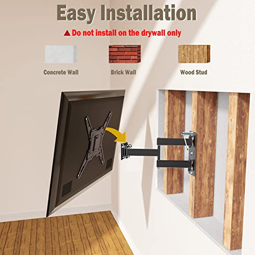 Mounting Dream TV Wall Mount for Most 2655 Inch TVs, Full Motion TV