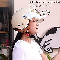 3/4 Motorcycle Helmet - Solid Color Style Retro