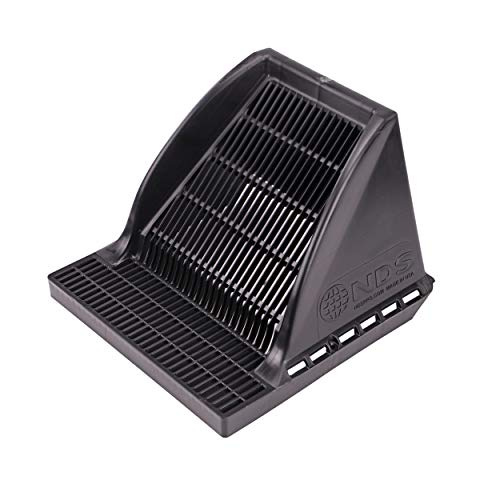 NDS Square Catch Basin Drain Downspout Grate, 12 in., Black Plastic Pricepulse