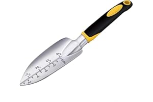 Garden Shovel Used for Planting, Transplanting and Weeding. Garden Trowel Professional Stainless Steel Garden Tools with Meas