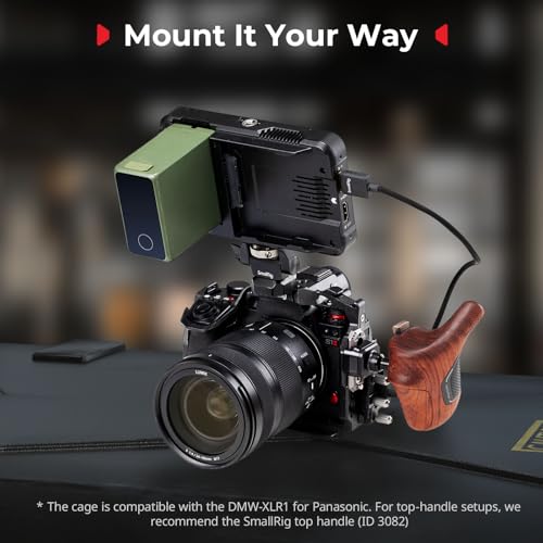 SMALLRIG Protective Cage Kit for Panasonic S1R II/S1 II/S1 IIE, with Top Handle and Cable Clip, QR Plate for Arca-Swiss and Cold Shoe - 5503