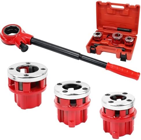 Pipe Threader Ratchet Kit, Manual Ratcheting Pipe Threading Tool Set ...