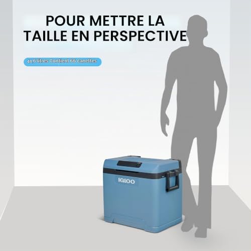 Glacière Passive IP42-42 l - Bleu glacière - pour Le Camping et Les Loisirs, Les Festivals et Les événements, la Vie Quotidienne et Le Travail