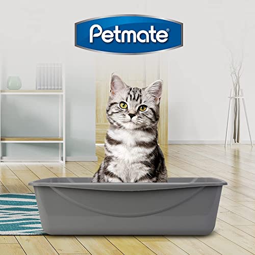 Petmate Open Cat Litter Box, Extra Large Nonstick Litter Pan Durable