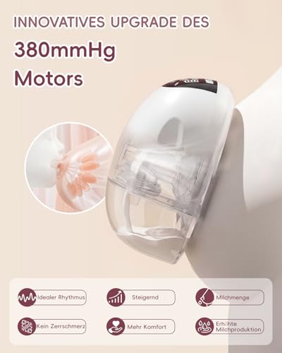 Breast Pump, Electric Double Breast Pump, Handsfree with 4 Modes and 9 Levels, Portable Electric Breast Pumps with 17/19/21/24 mm Flange, Leak-Proof, BPA-Free (2 Packs)