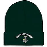 Custom Beanies for Men Disc Golf A Skull Cap Winter Hats for Women Acrylic One Size