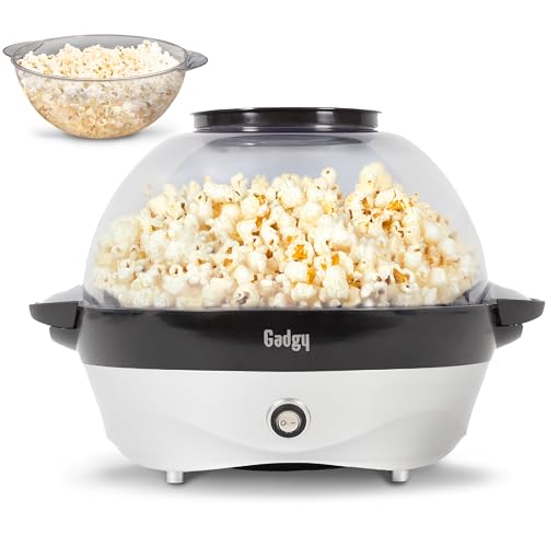 Gadgy Popcornmaschine Retro 5 L 800W mit Antihaftbeschichtung - Silber