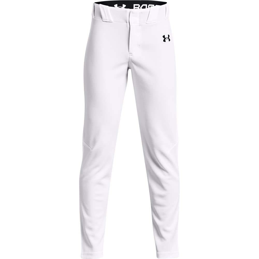 Photo 1 of ***(HEAVILY USED/ MINOR DAMAGE)***Under Armour Boys' Gameday Vanish 21 Pants, White (100)/Black, Youth Large