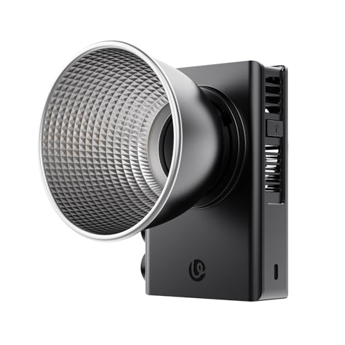 Ulanzi C01 100W COB Lights - PD 3.0 Powered, Led Video Light 2700K-6500K,14500Lx,CRI 96+, Knob Control, Compact & Lightweight (343g), Type-C Fast Charging,for Portrait/Studio Lights,Mini Bowens Mount