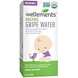 Wellements Organic Gripe Water, 4 Fl Oz, Eases Baby's Stomach Discomfort and Gas, Free From Dyes, Parabens, Preservatives