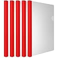 Clear Report Covers with Solid Color 14mm Sliding Bar (18C, 100-sheet Capacity), Transparent Resume Presentation File Folders Organizer Binder, for Letter/A4 Size Paper, 10 Pcs, Solid Red
